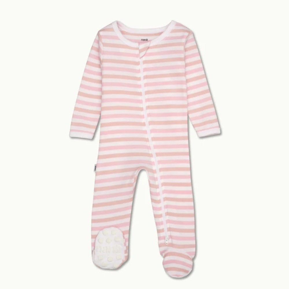 Nanit 0-3 Month Stripped Footed PJS NWT